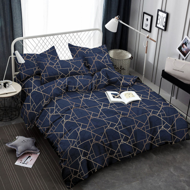 Pościel 200x220 bawełna satynowa 3D Cotton World gruba 3 części 2039