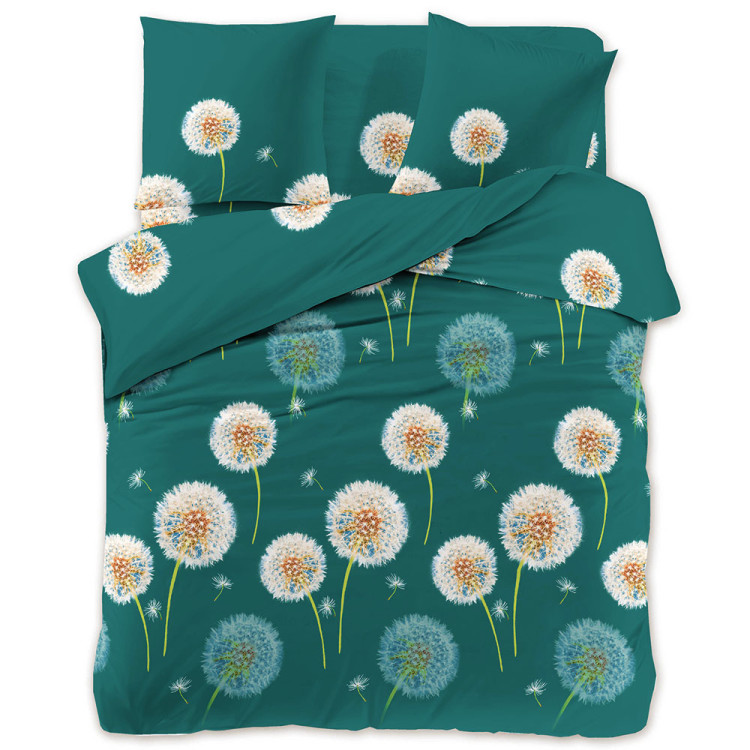 Pościel 200x220 bawełna satynowa 3D Cotton World gruba 3 części 2449 dmuchawce