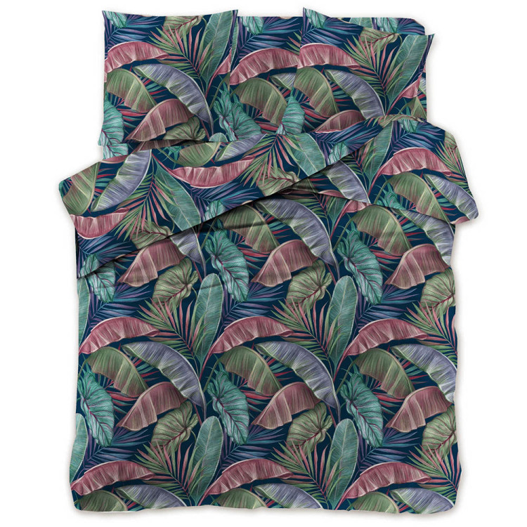 Pościel 140x200 bawełna satynowa 3D Cotton World gruba 2 części 2402 liście