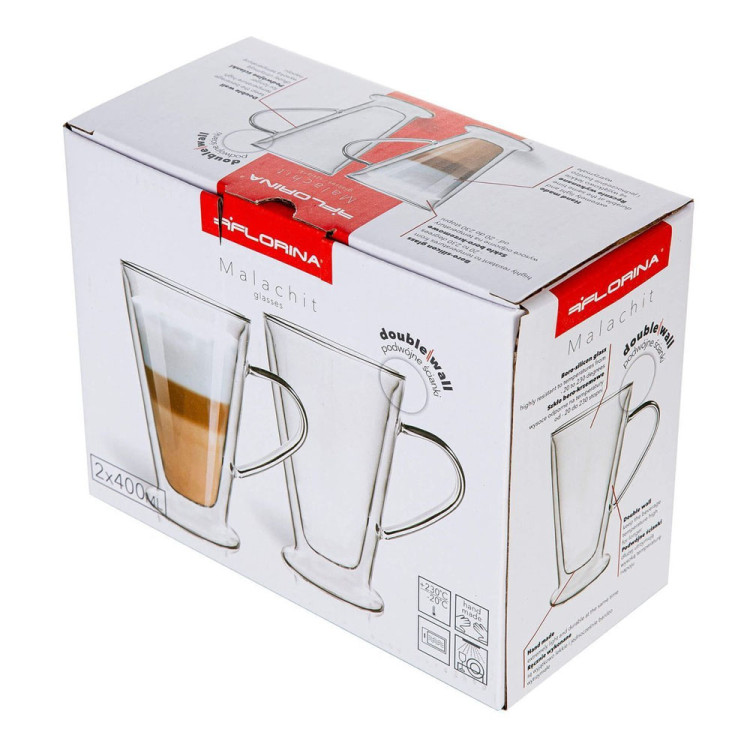 Szklanki termiczne Malachit 400 ml zestaw 6 szklanek