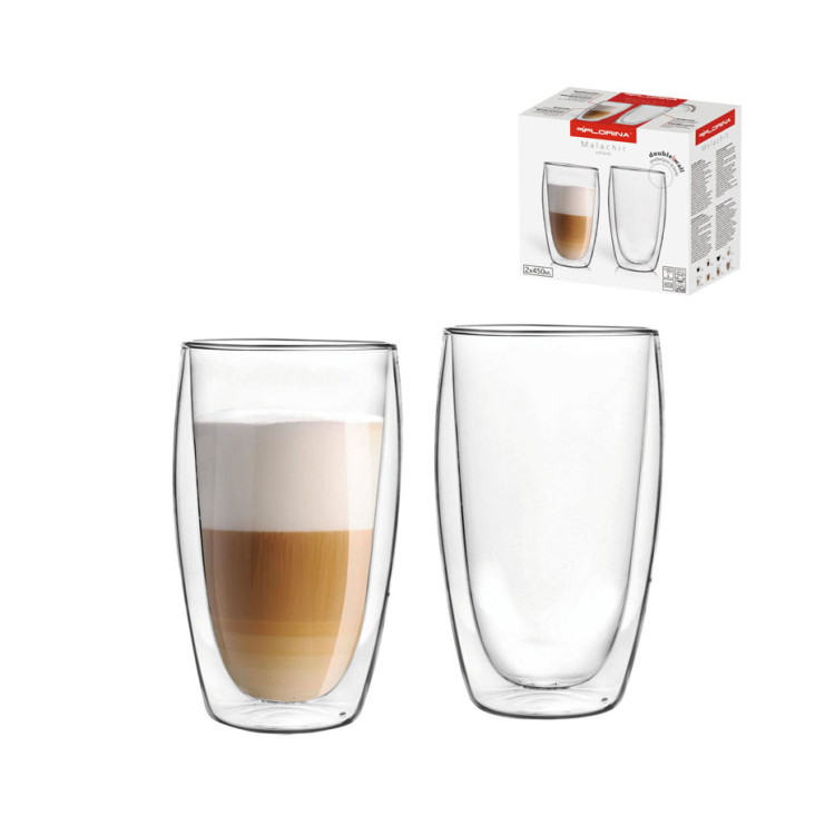 Szklanki termiczne bez ucha Florina zestaw 2 sztuki Malachit 450 ml