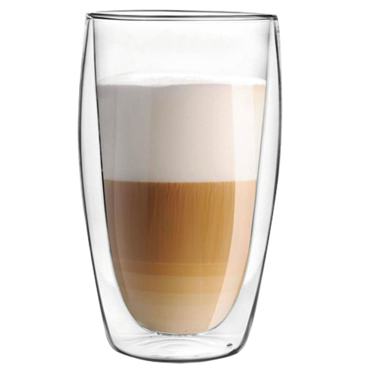 Zestaw 6 szklanek termicznych bez ucha Malachit 450 ml