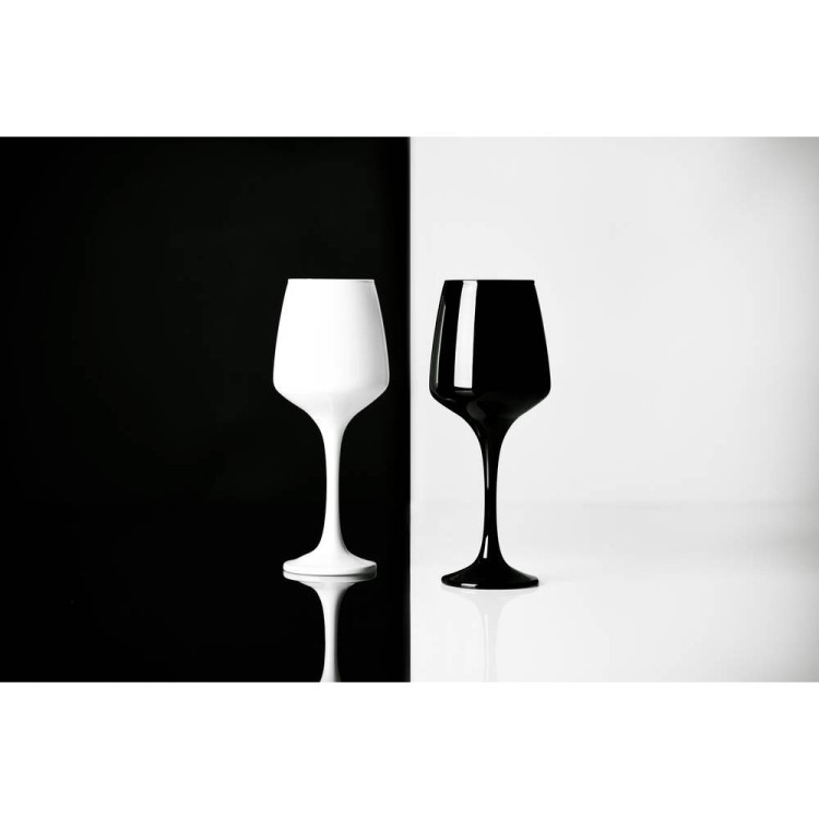 Kieliszki do wina Glasmark 360 ml komplet 6 sztuk czarne i białe