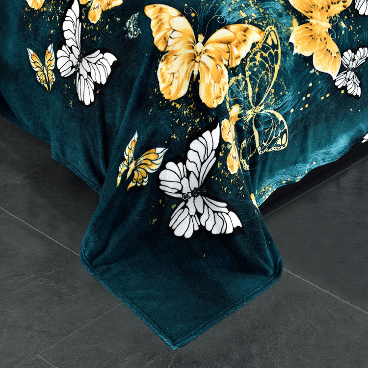 Pościel 160x200 mikrofibra "miś" Cotton World gruba 3 części 1403 motyle