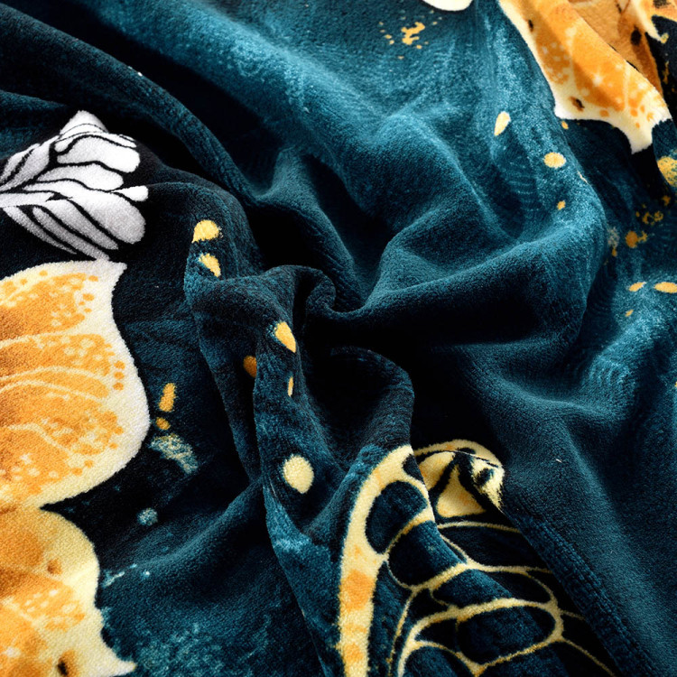 Pościel 160x200 mikrofibra "miś" Cotton World gruba 3 części 1403 motyle