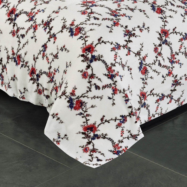 Pościel 160x200 mikrofibra "miś" Cotton World gruba 3 części 2377 kwiatki
