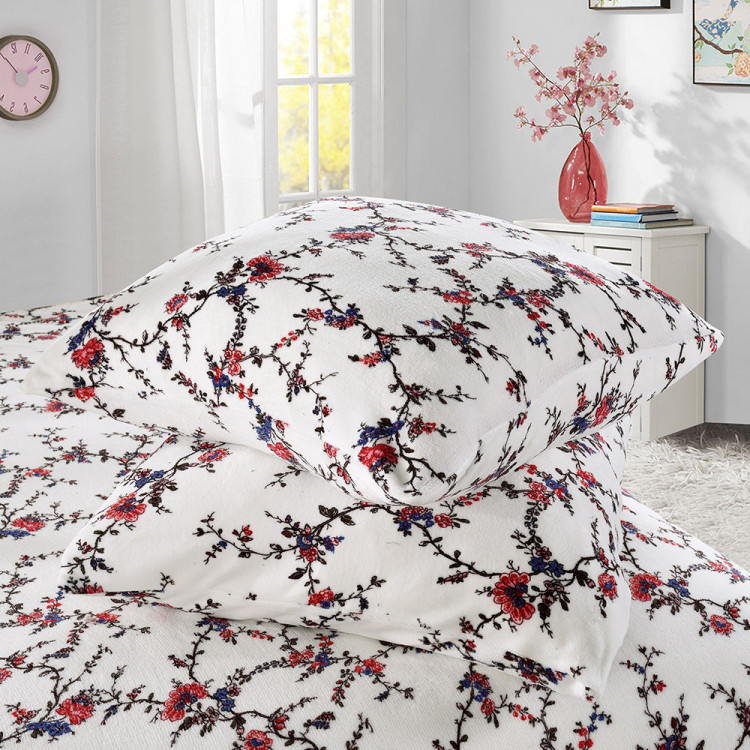 Pościel 160x200 mikrofibra "miś" Cotton World gruba 3 części 2377 kwiatki