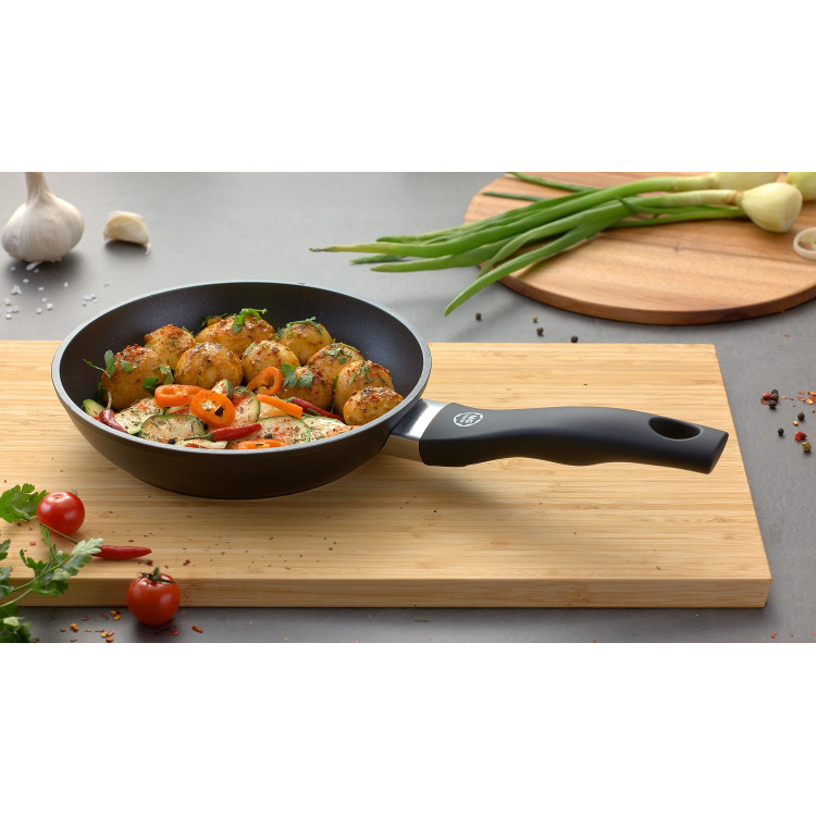 Zestaw 3 patelnie z czujnikiem temperatury 20/24/28 cm Thermo Sensor MG Home na indukcję