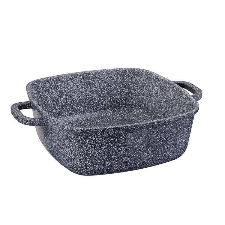 Garnek marmurowy kwadratowy Klausberg KB 7531 Brytfanna 5.5L na indukcje 26 cm