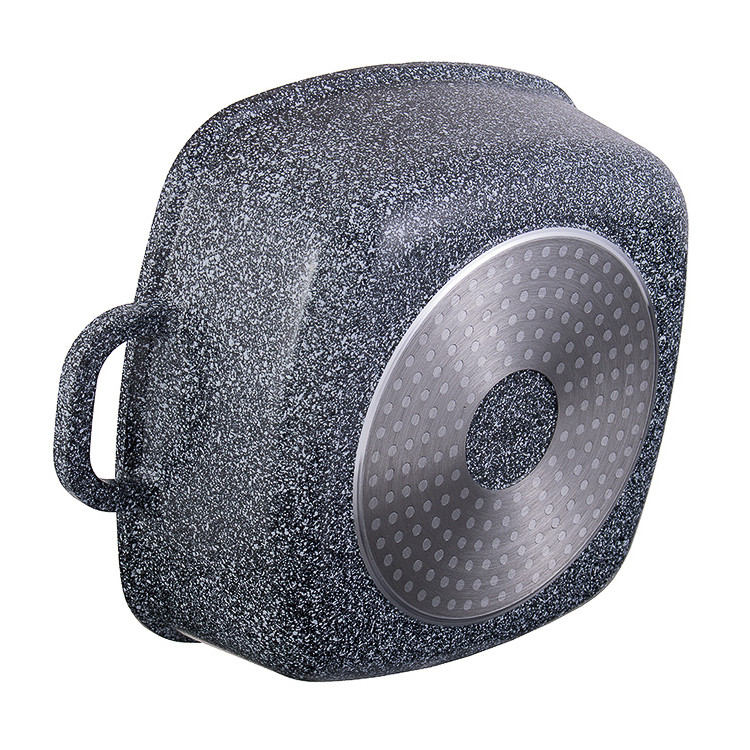 Garnek marmurowy kwadratowy Klausberg KB 7531 Brytfanna 5.5L na indukcje 26 cm