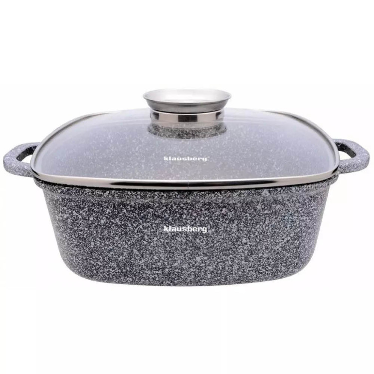 Garnek marmurowy kwadratowy Klausberg KB 7531 Brytfanna 5.5L na indukcje 26 cm