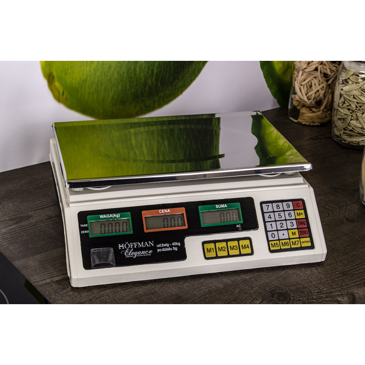 Waga sklepowa elektroniczna Hoffner HF 0040 kalkulacyjna 40 KG