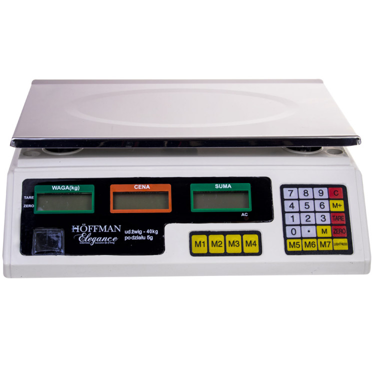 Waga sklepowa elektroniczna Hoffner HF 0040 kalkulacyjna 40 KG