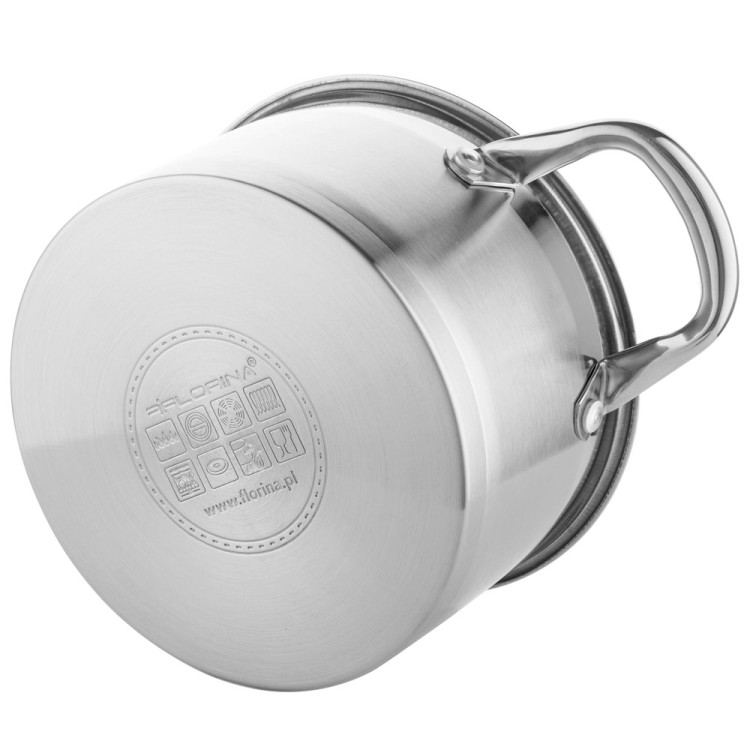 Garnki ze stali nierdzewnej z pokrywkami Florina Barrel 8 elementów komplet