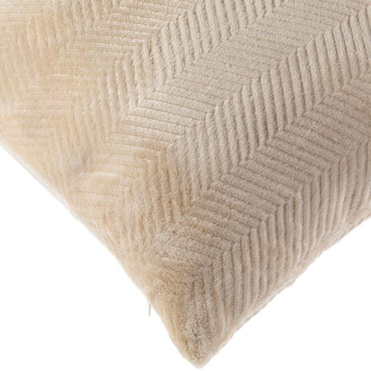 Poszewka 40x40 na poduszkę jaśka Miss Lucy Metallic beżowa dekoracyjna
