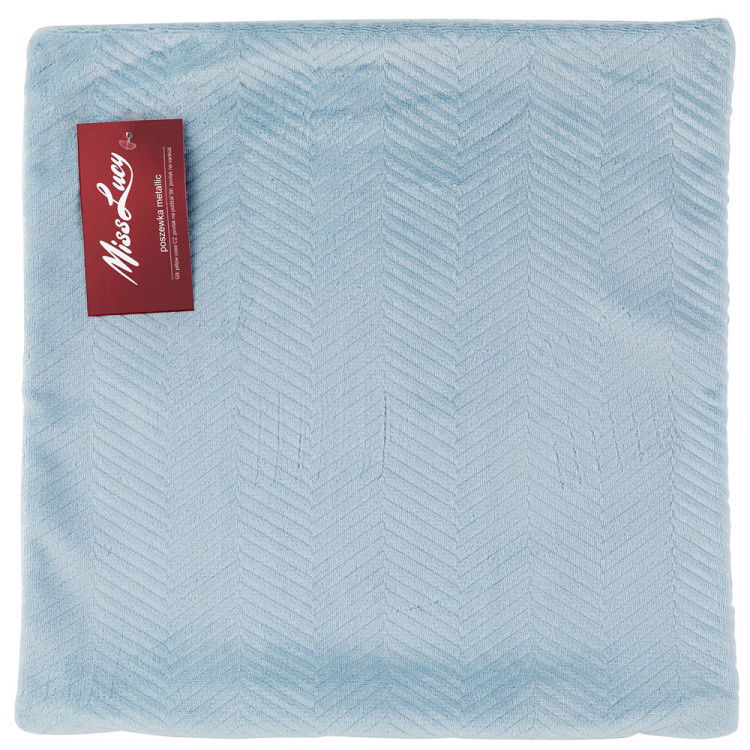 Poszewka 40x40 na poduszkę jaśka Miss Lucy Metallic niebieska dekoracyjna
