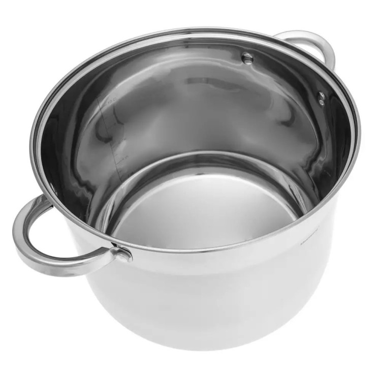 Garnki zestaw 3 dużych garnków stalowych 26/28/30 Klausberg KB 7178 Gaz Indukcja 7/8.6/10.7 litrów