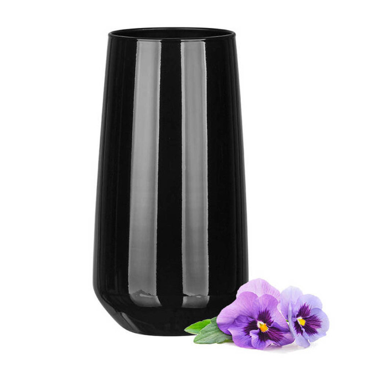 Szklanki czarne błyszczące Glasmark 430 ml zestaw 6 szklanek do napojów wody drinków
