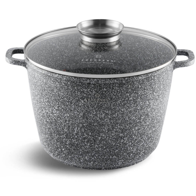 Garnek marmurowy z pokrywką Edenberg EB 8009 10.2 l na indukcję 28 cm