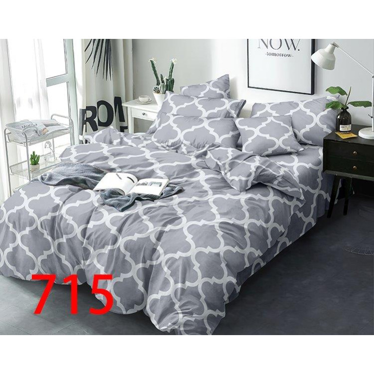 Pościel 160x200 bawełna satynowa 3D Cotton World gruba 3 części 715