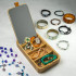 Organizer na kosmetyki bambusowy z lusterkiem KH 1695 Kinghoff