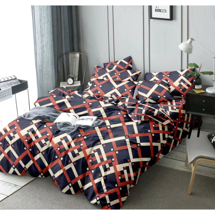 Pościel 160x200 bawełna satynowa 3D Cotton World gruba 3 części 1486