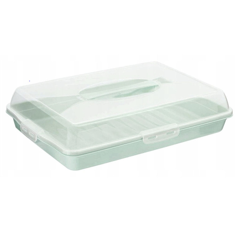 Pojemnik plastikowy na ciasto zielony 45x31x10 cm Tragar 30307