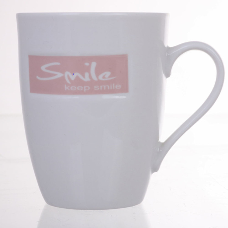Kubeki ceramiczne zestaw 6 białych kubków Florina 340 ml Emotion