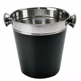 Wiaderko do lodu szampana stalowe czarne cooler na lód KINGHoff KH 1727