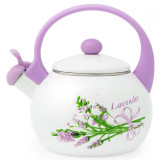 Czajnik tradycyjny z gwizdkiem emaliowany 2,2 litra MeyerHoff TR 74 Lawenda