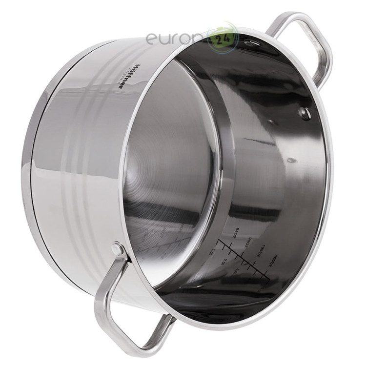 Garnki stalowe Hoffner Elegance HF 9937 10 elementowy zestaw garnków z patelnią Indukcja Gaz