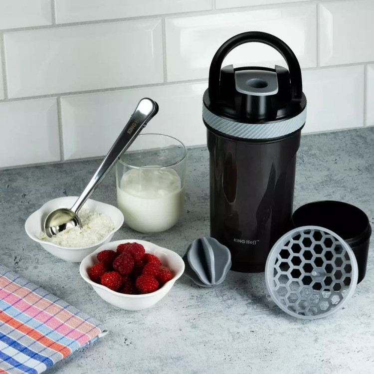 Shaker do koktajli 720 ml KingHoff KH 1359 plastikowy czarny