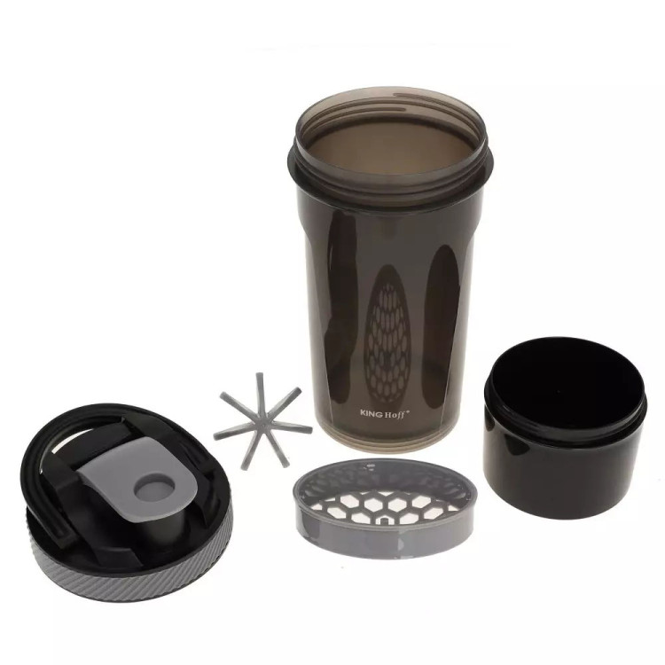 Shaker do koktajli 720 ml KingHoff KH 1359 plastikowy czarny