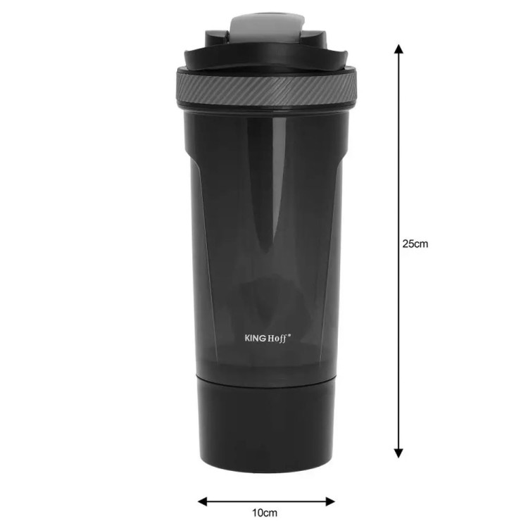 Shaker do koktajli 720 ml KingHoff KH 1359 plastikowy czarny