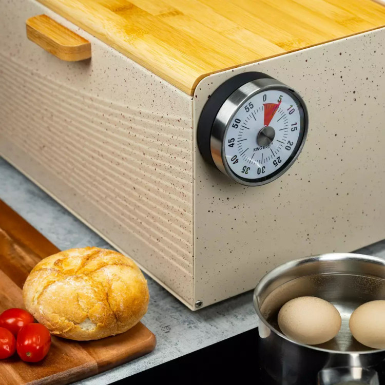 Minutnik timer z magnesem Kinghoff KH 3177 srebrny kuchenny zegar