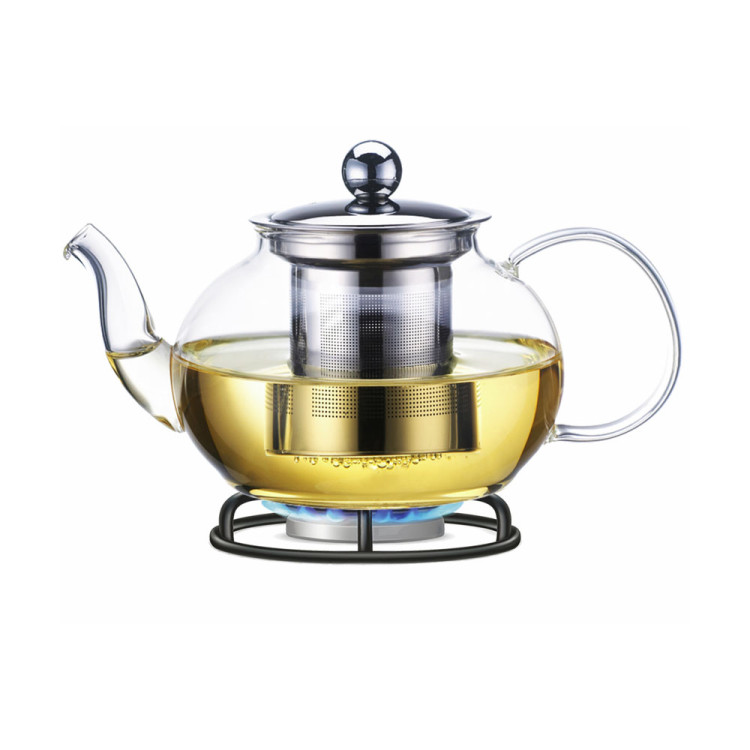 Szklany zaparzacz do herbaty kawy ziół dzbanek 1200 ml Kamille 0783L