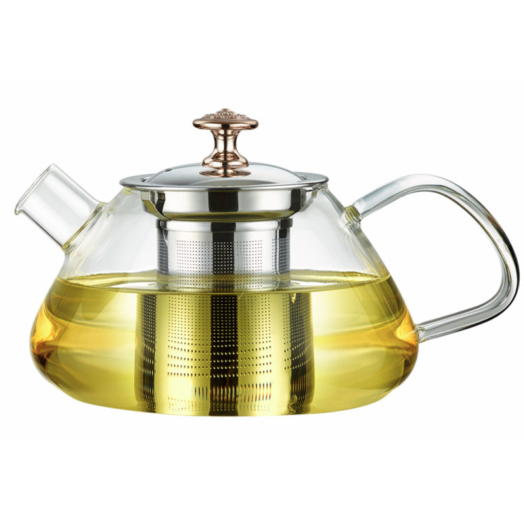 Szklany zaparzacz do herbaty kawy ziół dzbanek 1000 ml Kamille 100616L
