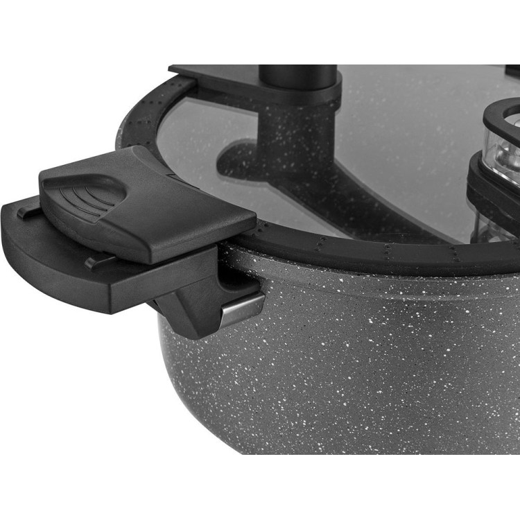 Garnek próżniowy Florina Deli Cook aluminiowy 4,2 l 24 cm szybkowar gotowanie przy niskim ciśnieniu