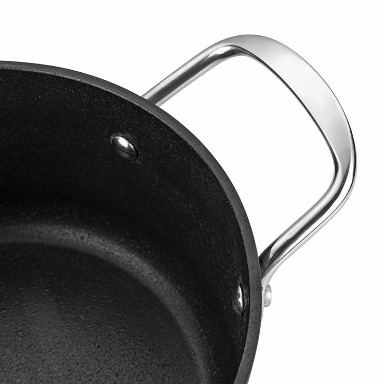 Garnek z pokrywką na indukcję i gaz Florina Stix 4 l aluminiowy czarny 24cm