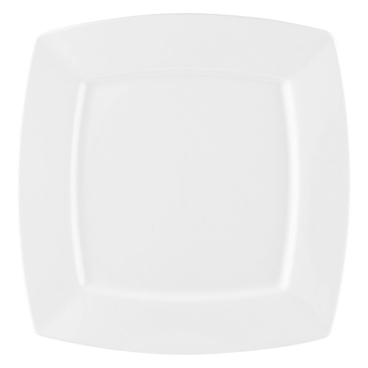 Komplet porcelanowych talerzy obiadowych dla 6 osób 18el Florina Arcadia biały