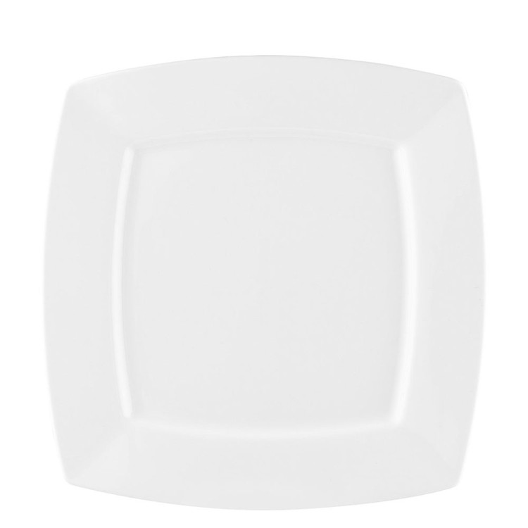 Komplet porcelanowych talerzy obiadowych dla 6 osób 18el Florina Arcadia biały