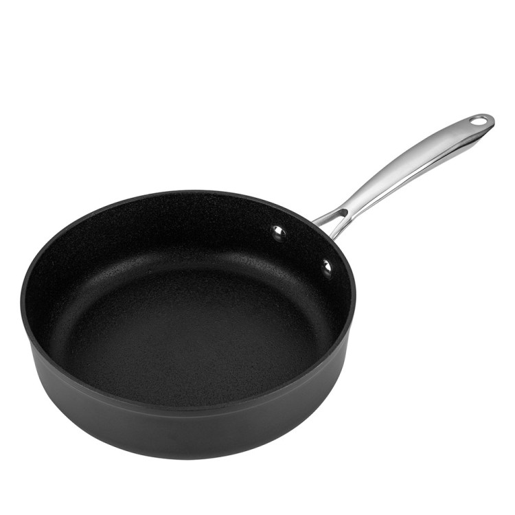 Patelnia aluminiowa głęboka na indukcję i gaz Florina Stix czarna aluminium 24 cm 2,5 l