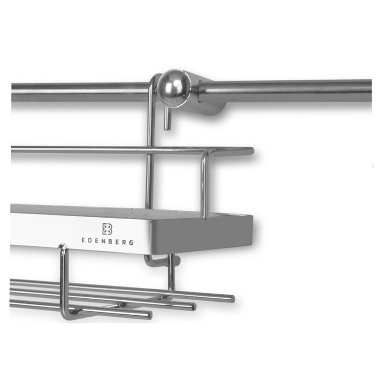 Reling kuchenny Edenberg 8515 półka metalowa chromowany 16 elementów