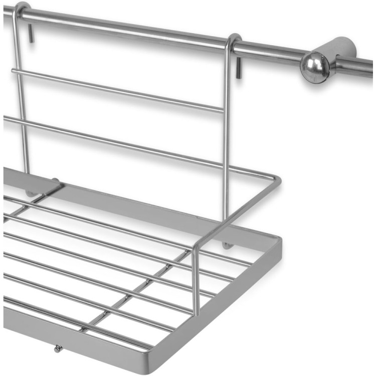 Reling kuchenny Edenberg 8515 półka metalowa chromowany 16 elementów