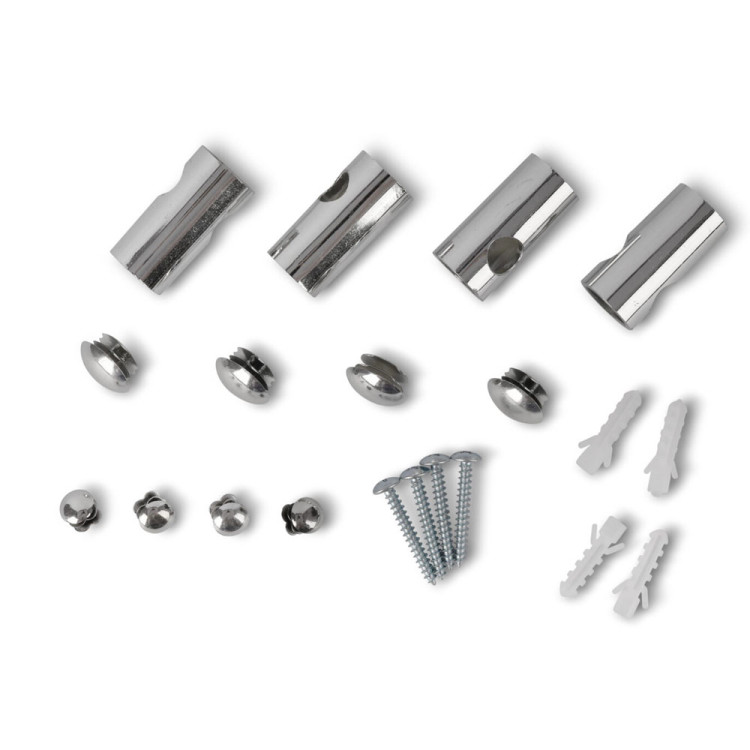 Reling kuchenny Edenberg 8515 półka metalowa chromowany 16 elementów