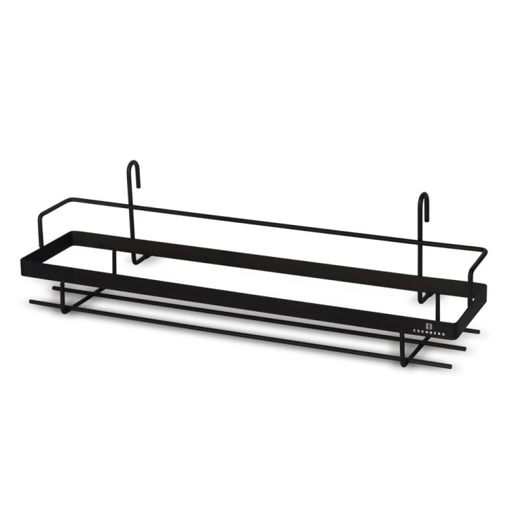 Reling kuchenny czarny Edenberg EB 8516 półka metalowa 16 elementów