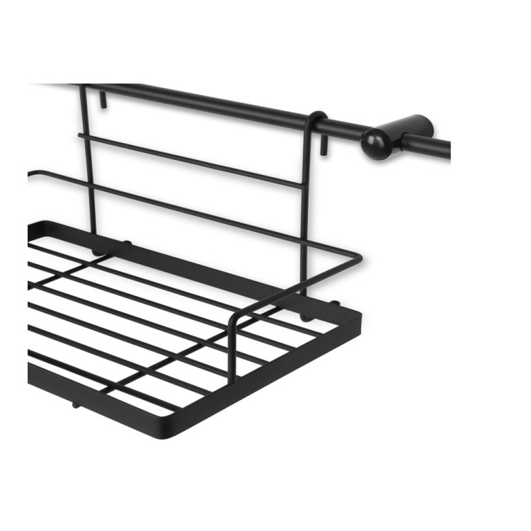 Reling kuchenny czarny Edenberg EB 8516 półka metalowa 16 elementów