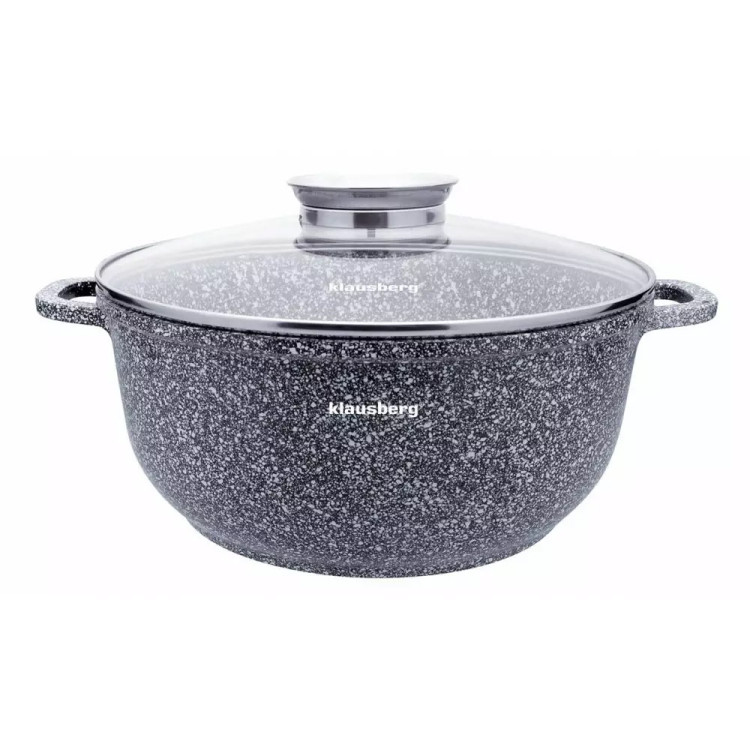 Garnek marmurowy z pokrywką Klausberg KB 7523 5.6L na indukcję 26 cm
