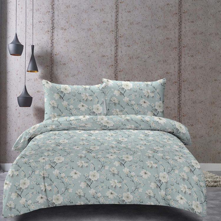 Pościel 200x220 bawełna satynowa 3D Cotton World gruba 3 części 2436 kwiaty