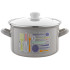Garnek emaliowany 2.6 L prosty z pokrywką 18cm Emalia Pleszew Staffio